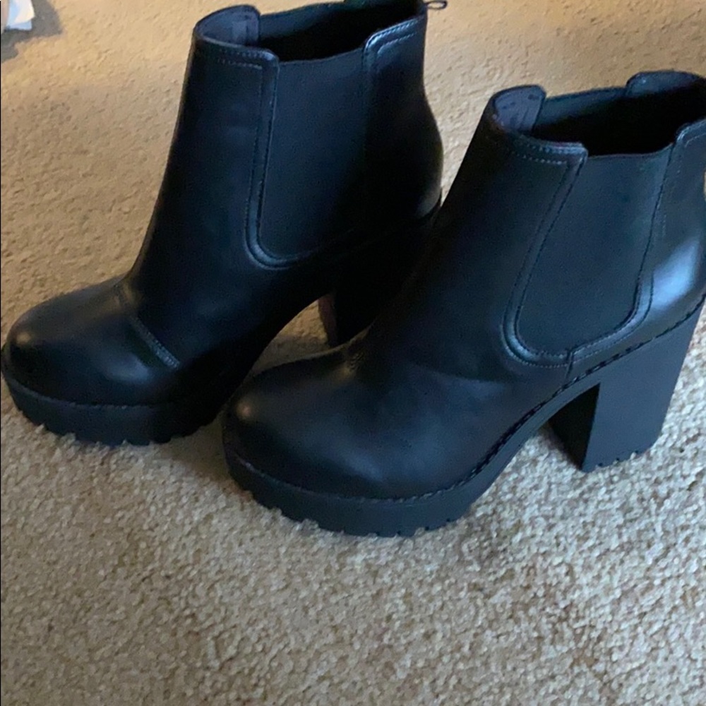 Black ankle boots